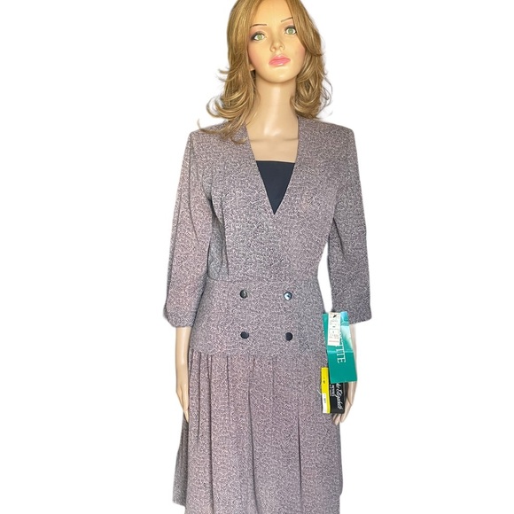 New Blake Elizabeth Dresses | 1980s/1990s
 Dress Shoulder pads brown size 8P - Picture 15 of 15